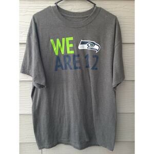 Majestic Seattle Seahawks Men's T-Shirt Size XL Gray We Are 12 Graphic